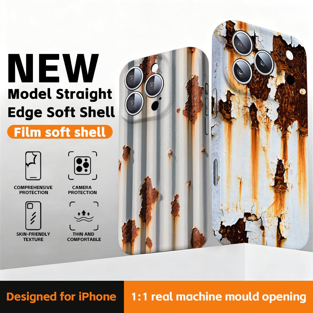 Apple Iphone 15 Pro Max - Rust texture Phone Case Straight edge
